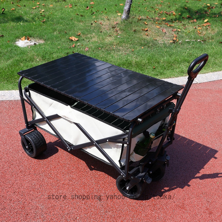 キャリーワゴン フォールディングキャリーワゴン キャンプ アウトドア アウトドアワゴン 耐荷重250kg 自立式 大容量 180L ワイドタイヤ 折り畳みの画像