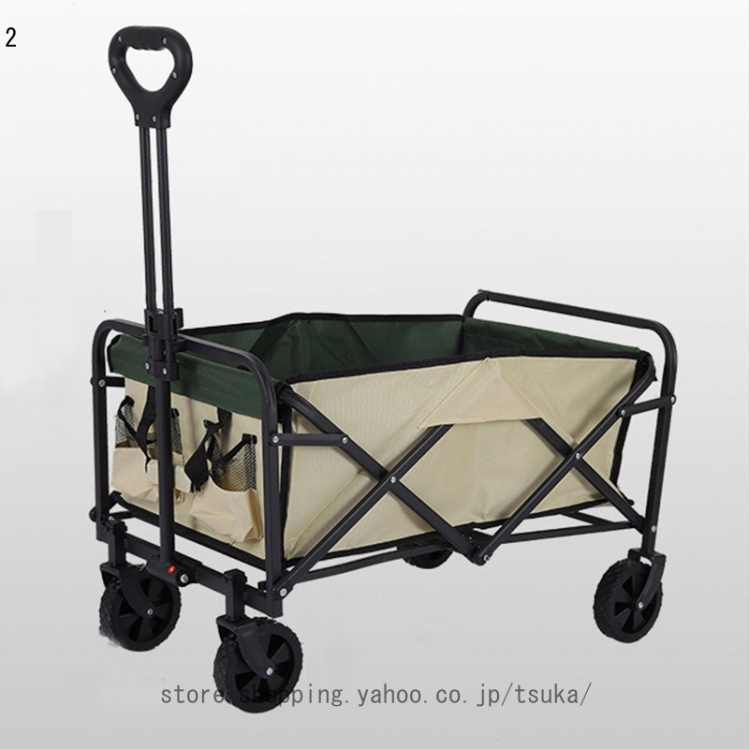 アウトドアワゴン キャリーワゴン キャリーカート 折りたたみ 大容量 4輪 頑丈 耐荷重100kg コンパクト キャンプワゴン アウトドアキャリー アウトドア_2