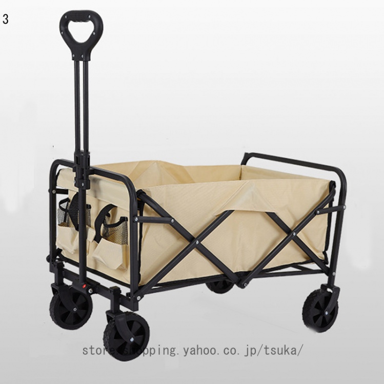 アウトドアワゴン キャリーワゴン キャリーカート 折りたたみ 大容量 4輪 頑丈 耐荷重100kg コンパクト キャンプワゴン アウトドアキャリー アウトドア_3