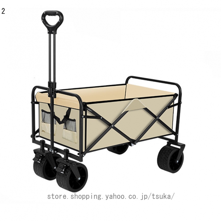 キャリーワゴン アウトドアワゴン 折りたたみ キャリーカート 4輪 頑丈 耐荷重150kg 大容量 180L ワイドタイヤ 軽量 コンパクト アウトドアキャリー 大型の画像