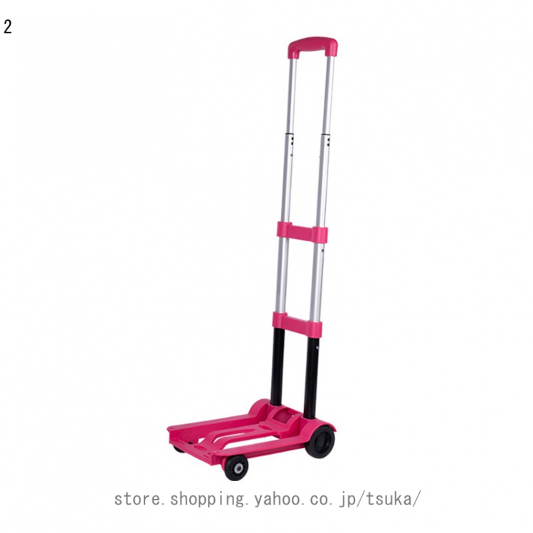 鋼鉄製フレーム 鋼板トレイ 大型14cmゴムタイヤ 段差対応 固定ロープ3本付 サイズ36×25cm 伸縮ハンドル112cm 物流 引越し アウトドア 業務用台車 荷物運搬の画像