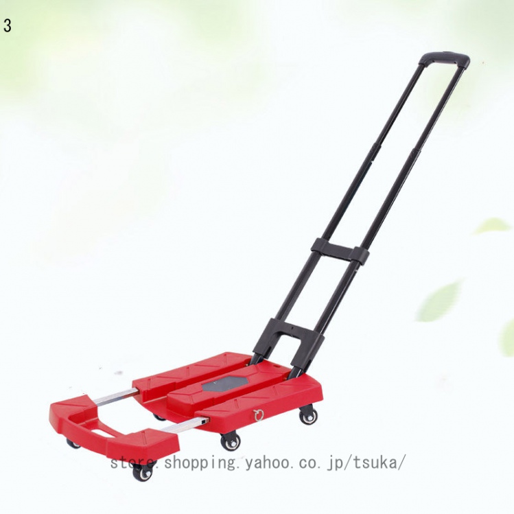 キャリーカート 耐荷重200kg 軽量 アルミ 折りたたみ 台車 ハンドキャリー 折りたたみ式カート ゴムバンド付属 アウトドア ショッピングカート カート 6輪の画像