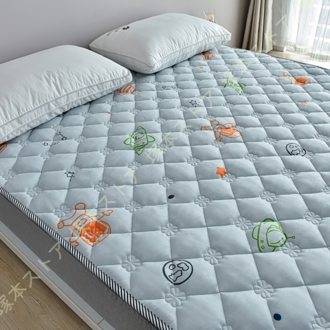 綿100％ フラワー 敷きパッド シングルサイズ 北欧風 敷きパット 敷