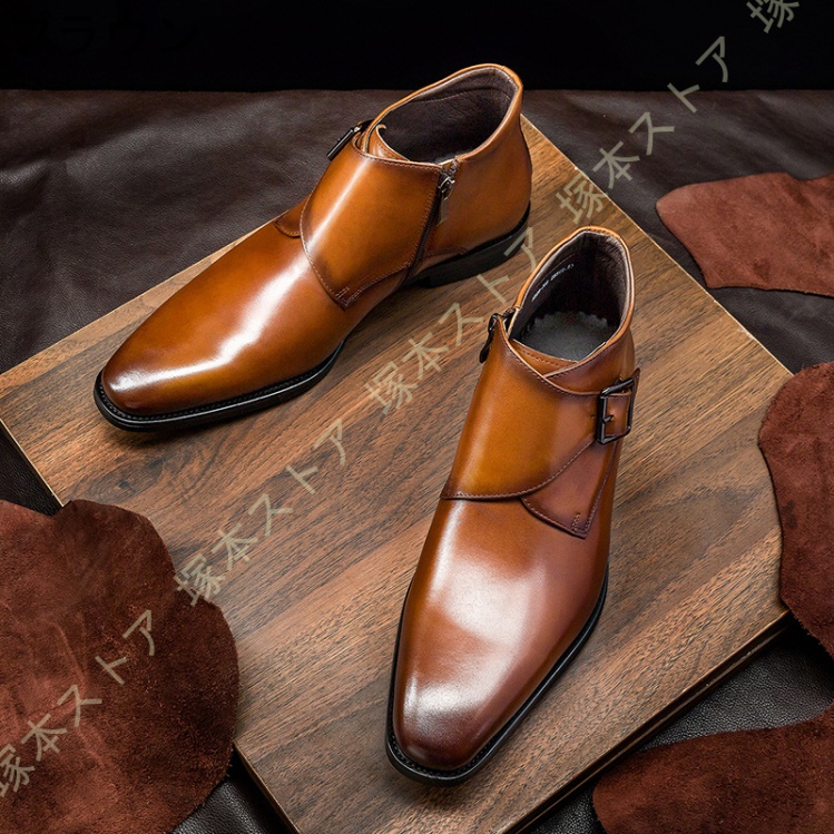 ショートブーツ メンズ ビジネスシューズ チャッカブーツ ブラウン 黒