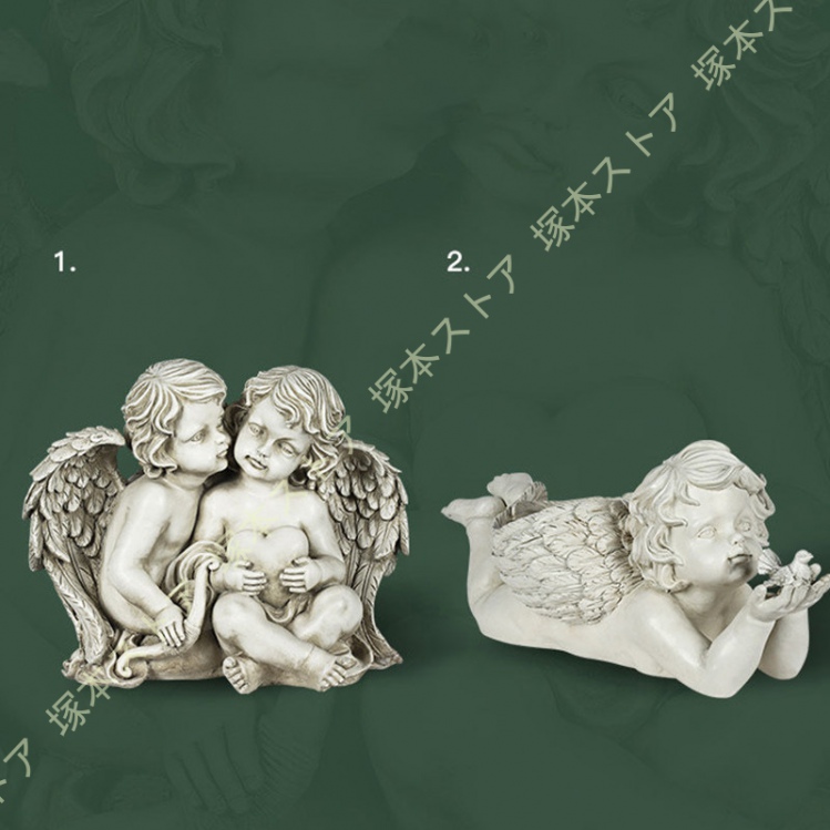 ガーデニング オーナメント エンジェル 置物 ガーデン 庭の彫像