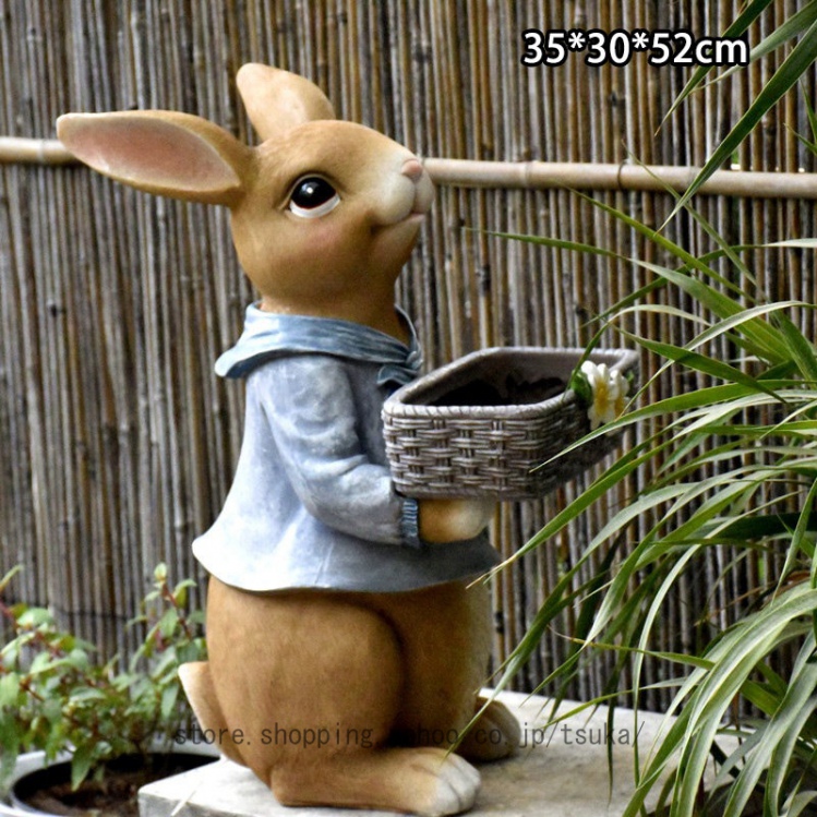 置物 動物 ガーデン 装飾 かわいい うさぎ 彫像 庭 ガーデニング