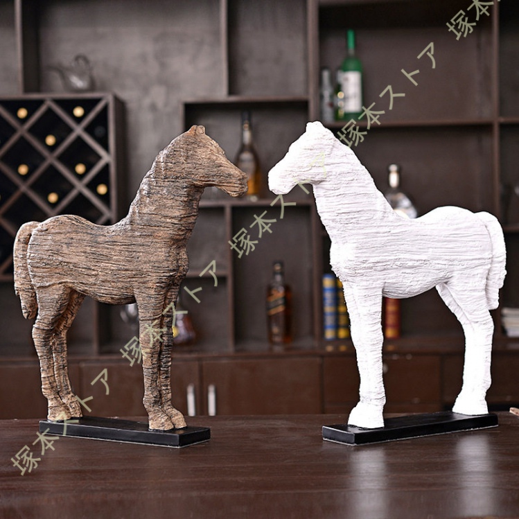 木製 馬 インテリア オブジェ 置物 シャビーシック インテリア雑貨 置物 オブジェ 北欧 モダン 可愛い 置き物