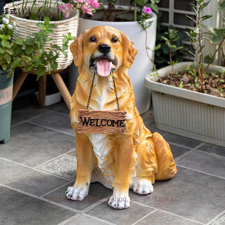 DIPINTO A MANO イタリア ゴールデンレトリバー 犬 大型 置物 DIPINTO A MANO イタリア ゴールデンレトリバー 犬 大型 置物