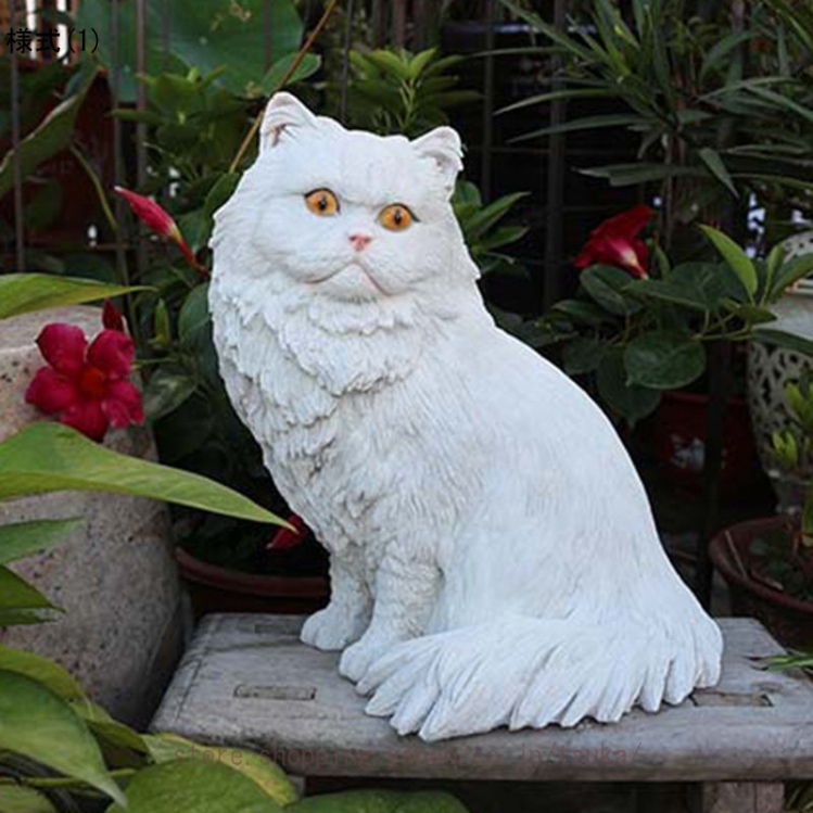 猫の置物 動物 オーナメント ガーデン オブジェ ガーデニング