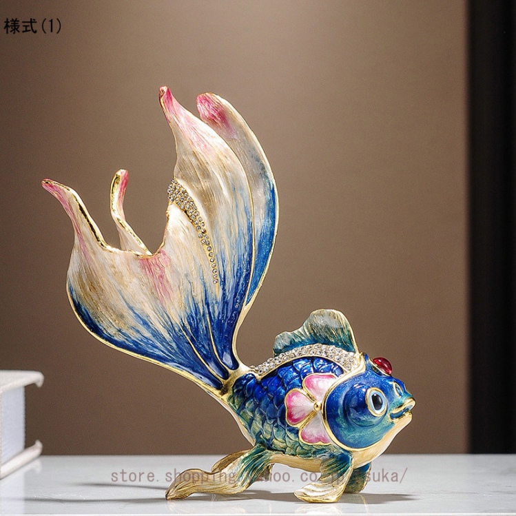風水雑貨 インテリア 置物 おしゃれ 飾り物 かわいい 飾り 卓上 オーナメント 置き物 オブジェ シンプル 風水 魚 雑貨 開運 ホーム ベッドルーム_1