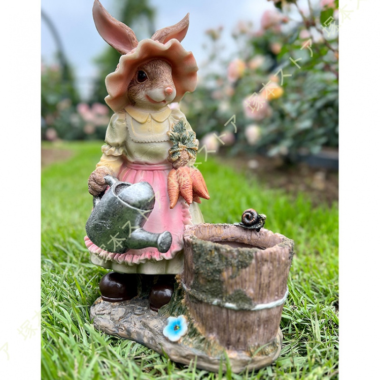 うさぎ ガーデン グッズ 動物 置物 ガーデニング雑貨 芝生 ベランダ