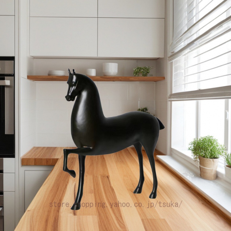 馬の置物 風水 インテリア雑貨 オフィス 棚 テレビ台 キャビネットの