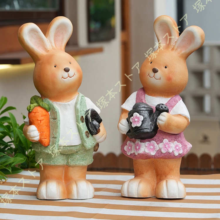 ❤︎SALE❤︎ꔛ‬ꕤ 小物入れ♡うさぎマーガレット♡ガーデン雑貨♡インテリア ガーデニング 置物 おしゃれ 庭に置く ガーデンオブジェ うさぎ