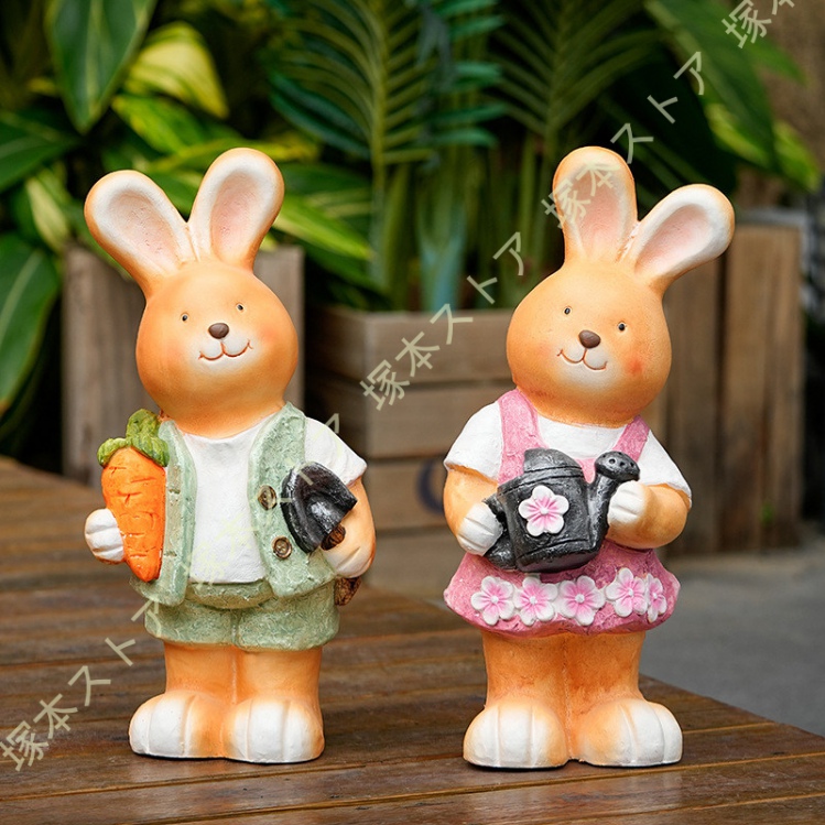 兎オブジェ置物】うさぎ雑貨インテリア ガーデン置き物ガーデニング グッズかわいい ガーデニング 置物 おしゃれ 庭に置く ガーデンオブジェ うさぎ