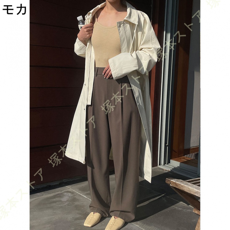 ボトムス ロング ワイドパンツ レディース スラックス ストレート 体型カバー ハイウエスト 大きいサイズ ワイドパンツ 通勤 ズボン ストレートズボン 春夏秋