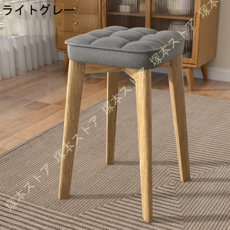 スタッキングスツール 四角 おしゃれ ダイニングチェア PUレザー 方形