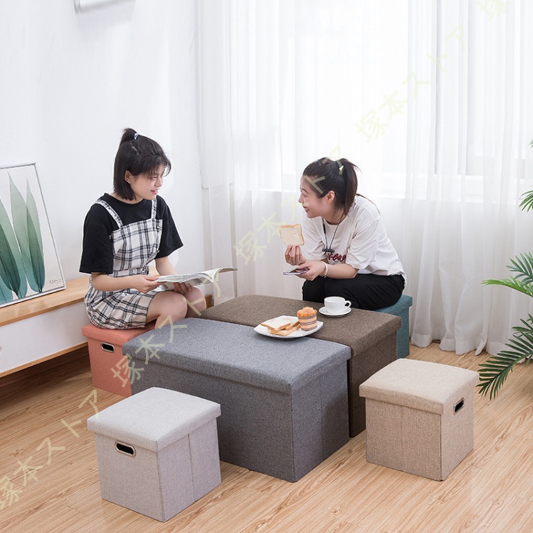 収納スツール オットマン 座れる収納ボックス ストレージチェア 長方形