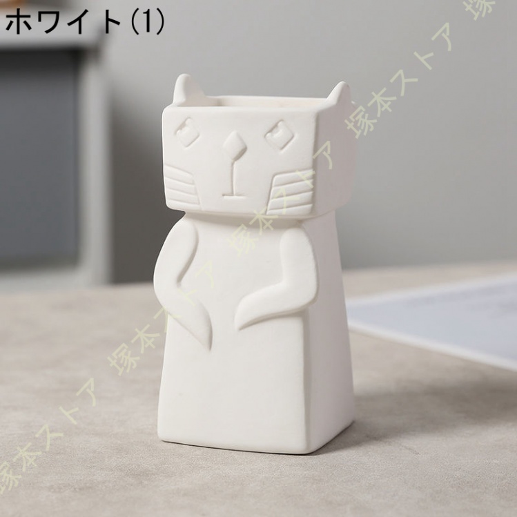 猫 花瓶 雑貨 グッズ 北欧 一輪挿し かわいい 可愛い お洒落 おしゃれ