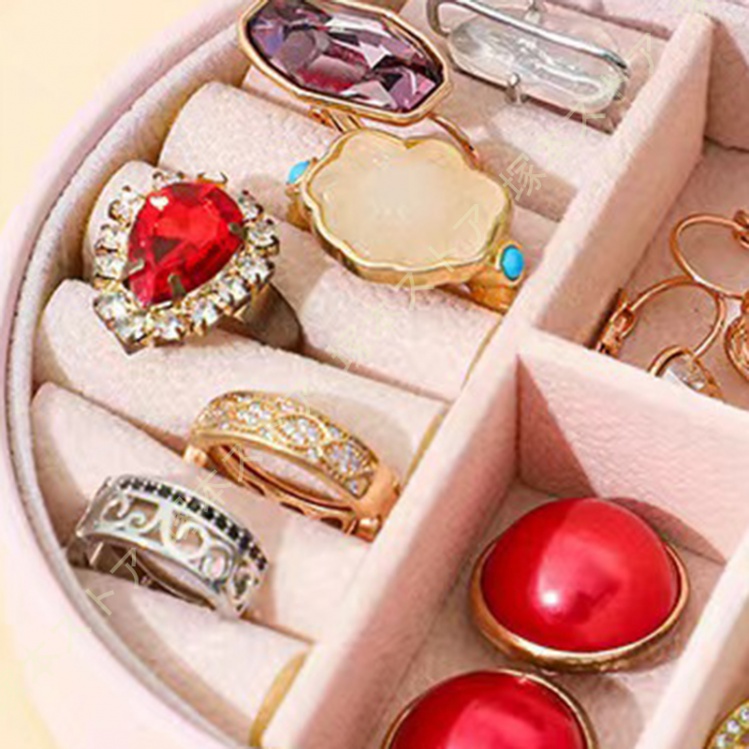 アクセサリーケース 携帯用 持ち歩き 鏡付き ミラー ジュエリー