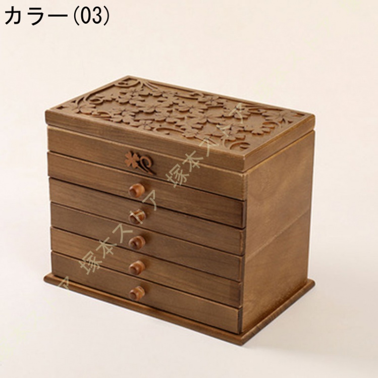 アクセサリーケース ジュエリーボックス レディース 大容量 木製