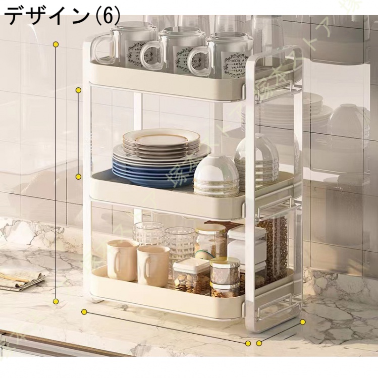 水切りトレイ付きカウンター上 コップスタンド カップホルダ