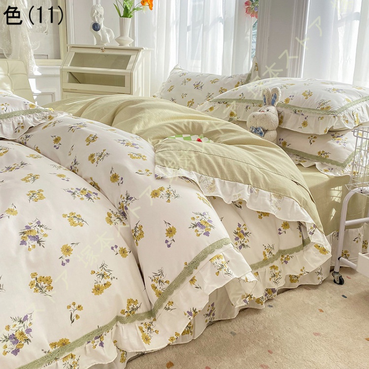 布団カバーセット 4点セット 3点セット 寝具カバーセット フリル 花柄