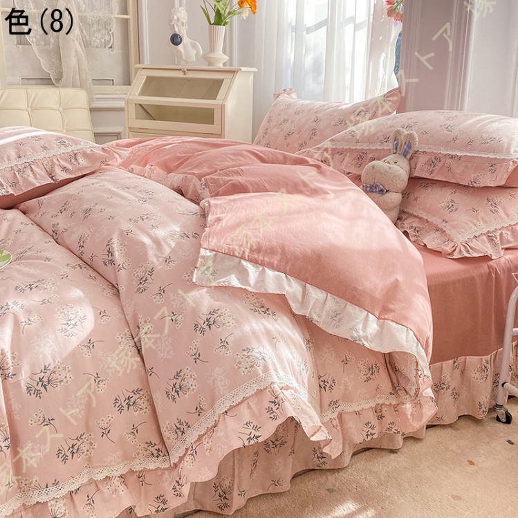 布団カバーセット 4点セット 3点セット 寝具カバーセット フリル 花柄