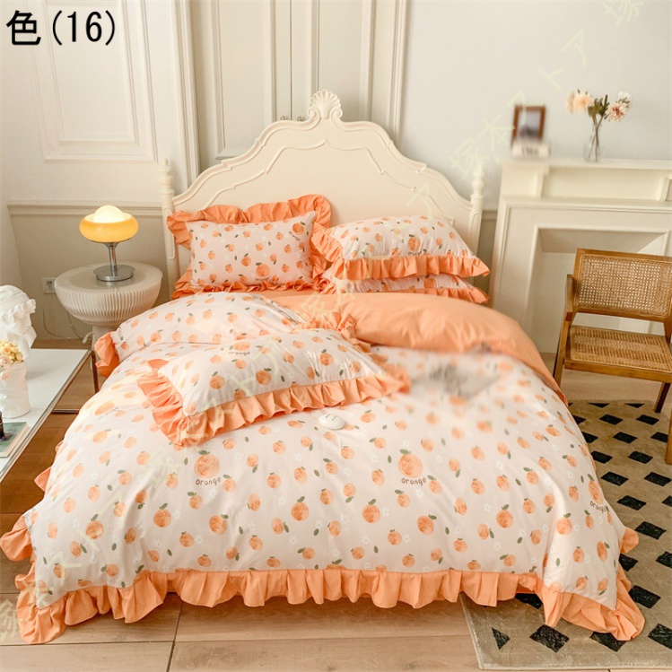 韓国風 寝具 布団カバーセット シングル セミダブル レディース 姫系