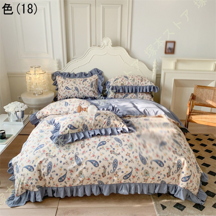 韓国風 寝具 布団カバーセット シングル セミダブル レディース 姫系