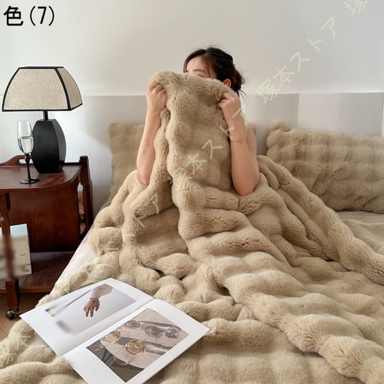 布団カバーセット 防寒 ふわふわ シングル ダブル 3点セット 4点セット 可愛い ボックスシーツ/フラットシーツ 枕カバー おしゃれ 冬用 暖かい 肌触り_7