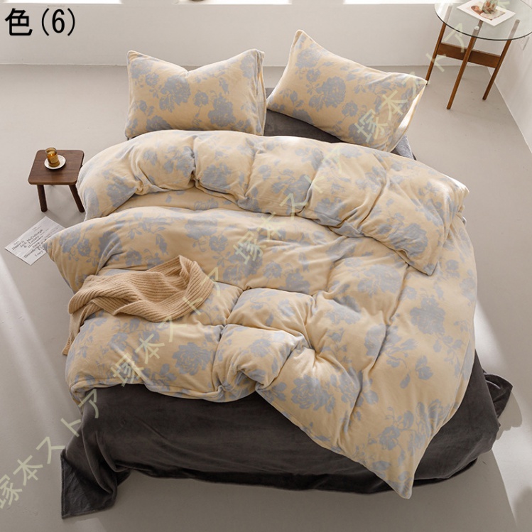 インテリア 寝具 防寒 秋冬用 布団カバー ダブル 掛け布団カバー 3点 4点セット 秋冬 きれいめ 北欧 フラットシーツ ボックスシーツ 寝室 洋式 和式_6