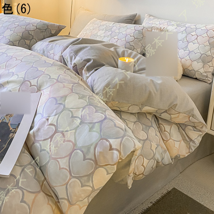 布団カバーセット 3点セット 4点セット かわいい シングル セミダブル ダブル 掛け布団カバー フラットシーツ 枕カバー ボックスシーツ ホテル仕様 通気吸汗_6