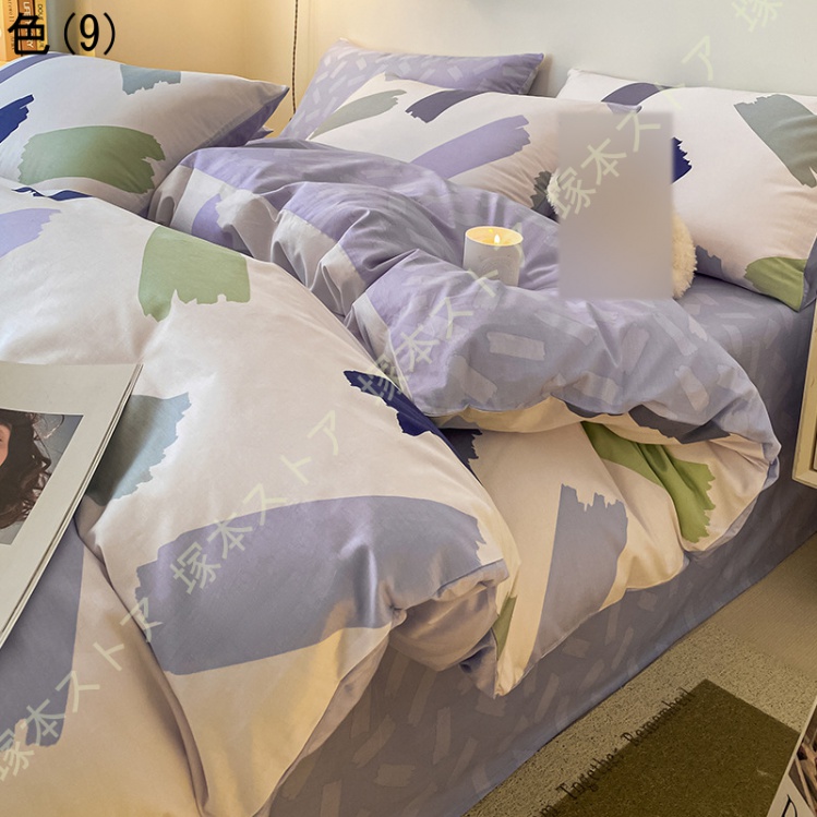 布団カバーセット 3点セット 4点セット かわいい シングル セミダブル ダブル 掛け布団カバー フラットシーツ 枕カバー ボックスシーツ ホテル仕様 通気吸汗_9