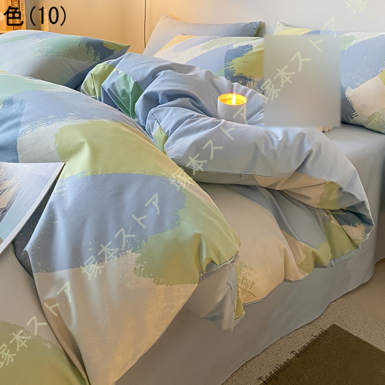 布団カバーセット 3点セット 4点セット かわいい シングル セミダブル ダブル 掛け布団カバー フラットシーツ 枕カバー ボックスシーツ ホテル仕様 通気吸汗_10