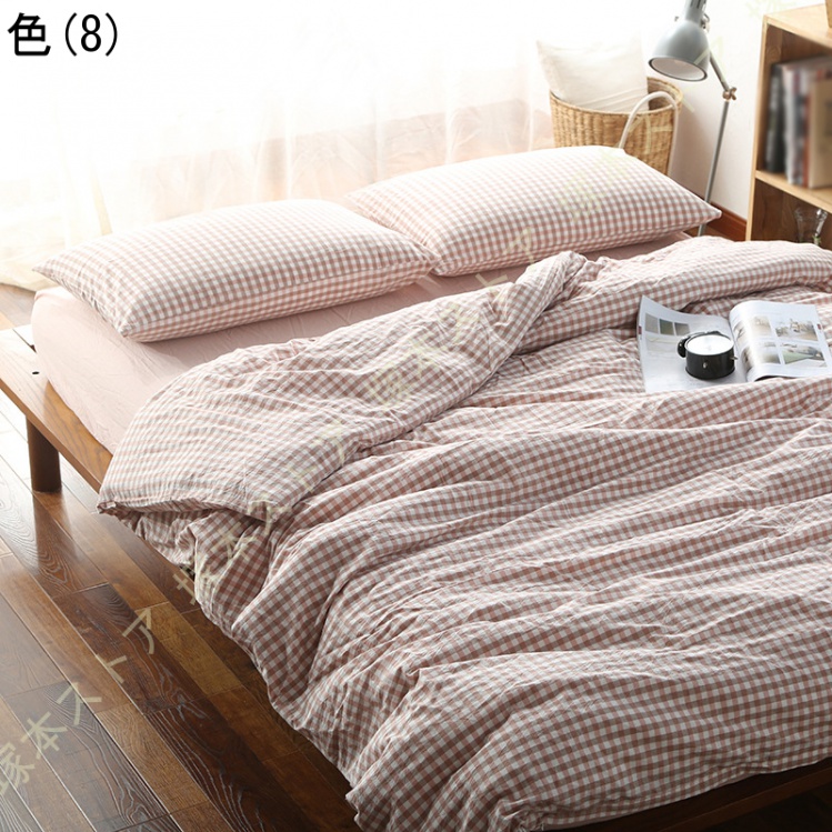 ピーチスキン加工 掛け布団カバー シングル 羽毛布団カバー チェック柄 肌に優しい 布団カバー 寝具カバー ファッション おしゃれ 洗い替え 通気吸湿 掛カバー_8