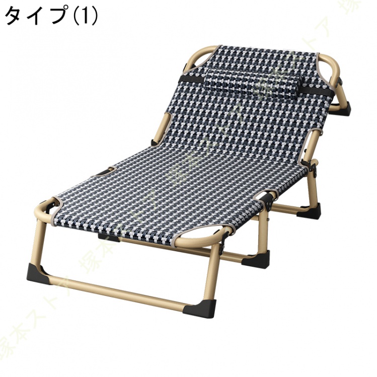 折りたたみベッド リクライニングチェア リクライニングベッド 折りたたみ式ベッド 8脚サポート シングルベッド リクライニング機能付 完成品 枕つき_1