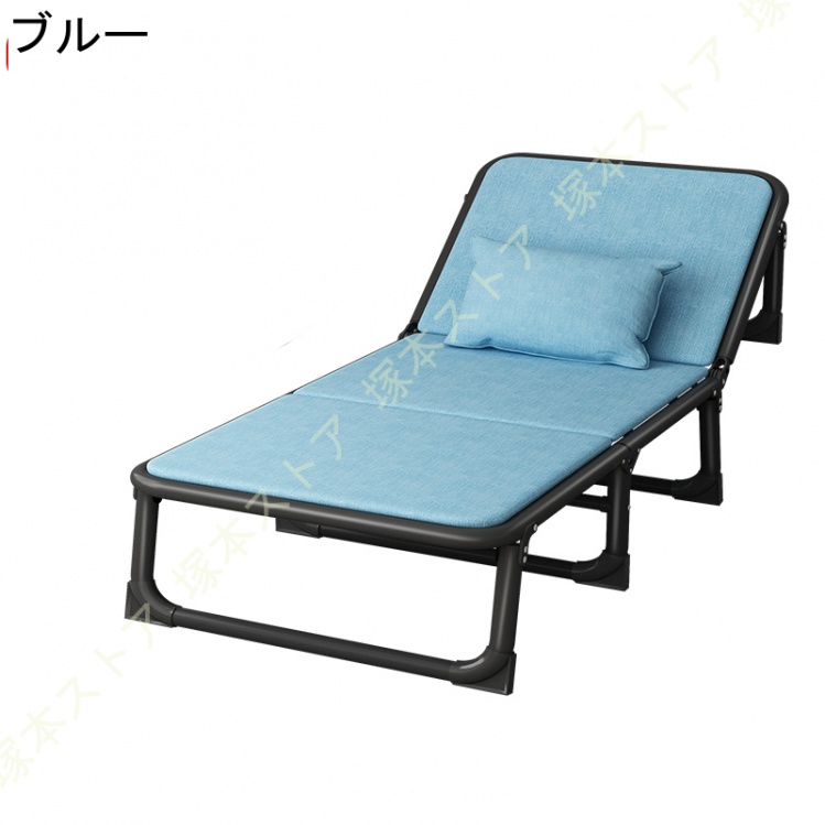 折り畳みベッド レジャーベッド カウチベッド シングル 折りたたみ 三つ折り ヘッドレスト 仮眠 昼休み 昼寝 折りたたみベッド 完成品 軽量 4段階調節_2