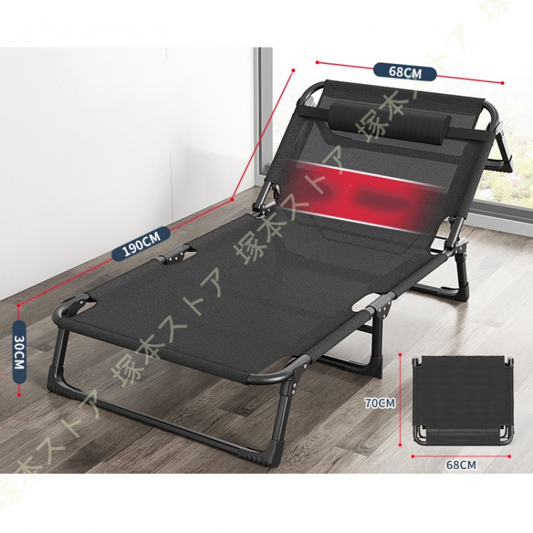 3台まとめて！折りたたみ式 リクライニングベッド ブラウン キャスター付き（③） リクライニング三つ折りベッドのおすすめ人気商品一覧 通販 - Yahoo