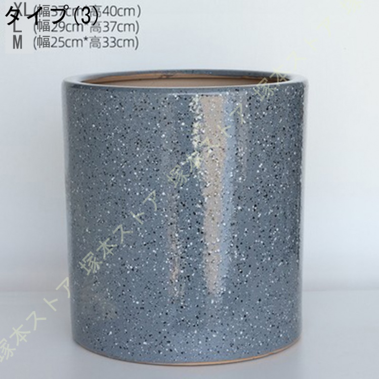 植木鉢 セラミック製 おしゃれ 鉢植え 北欧 排水孔付き 通気性 シンプル 円筒形 大型 大口径 客間の装飾 室内 観葉植物 ハーブ 花栽培適用 ガーデニング用品_3