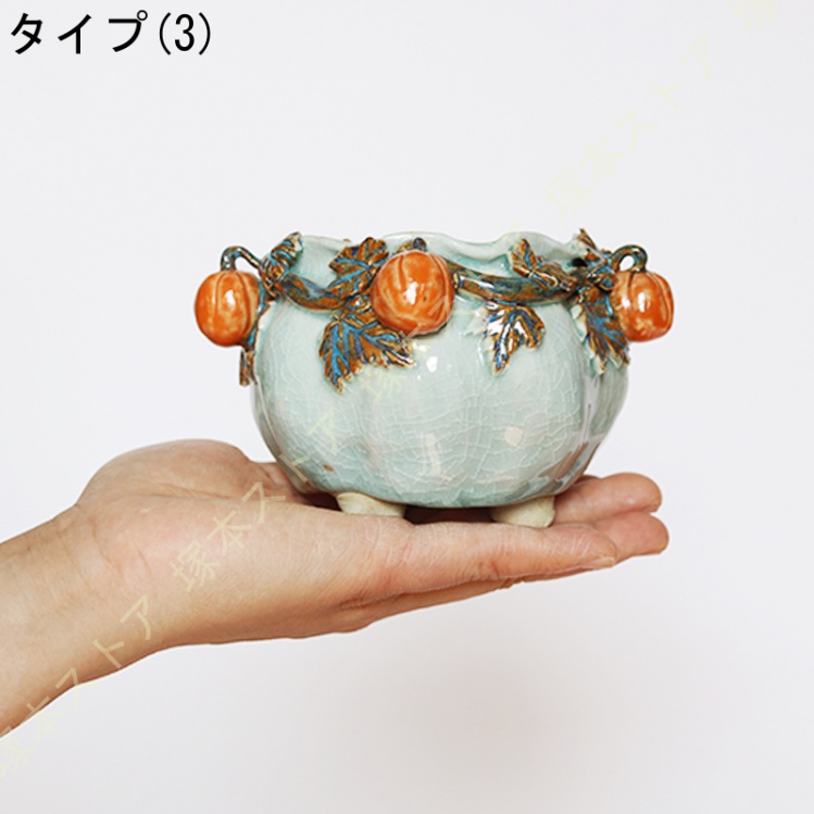 鉢植え プランター シンプル 陶器製 田園風 底穴付き 多肉植物用 サボテン鉢 通気性 ミニ クリエイティブ 玄関 置物 可愛い ガーデン雑貨 インテリア_3