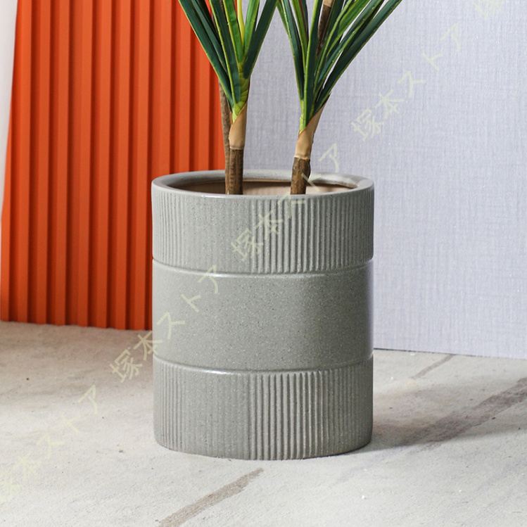 フラワーポット 陶器製 植木鉢 多肉植物鉢 排水孔付き 通気性 円形 北欧 シンプル リビング装飾品 大口径 大型 ガーデンポット 収納 室内の装飾_1