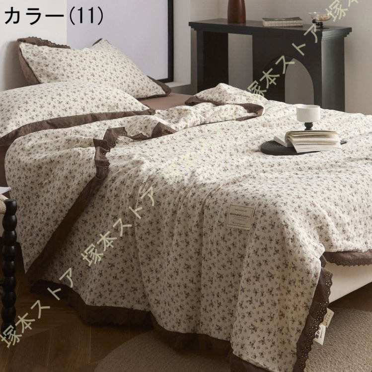 ガーゼケット 花柄 シングルサイズ 150×200cm 綿100％ 2重ガーゼ 夏掛け 肌掛け 涼感 吸水 通気性 洗える タオルケット 寝具 布団 肌掛け布団 掛け布団_11