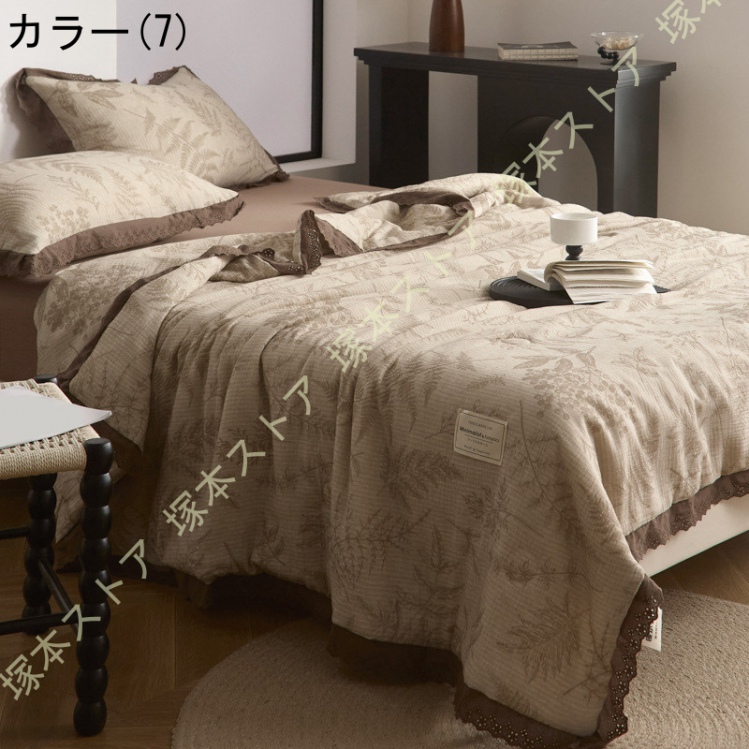 ガーゼケット 花柄 シングルサイズ 150×200cm 綿100％ 2重ガーゼ 夏掛け 肌掛け 涼感 吸水 通気性 洗える タオルケット 寝具 布団 肌掛け布団 掛け布団_7