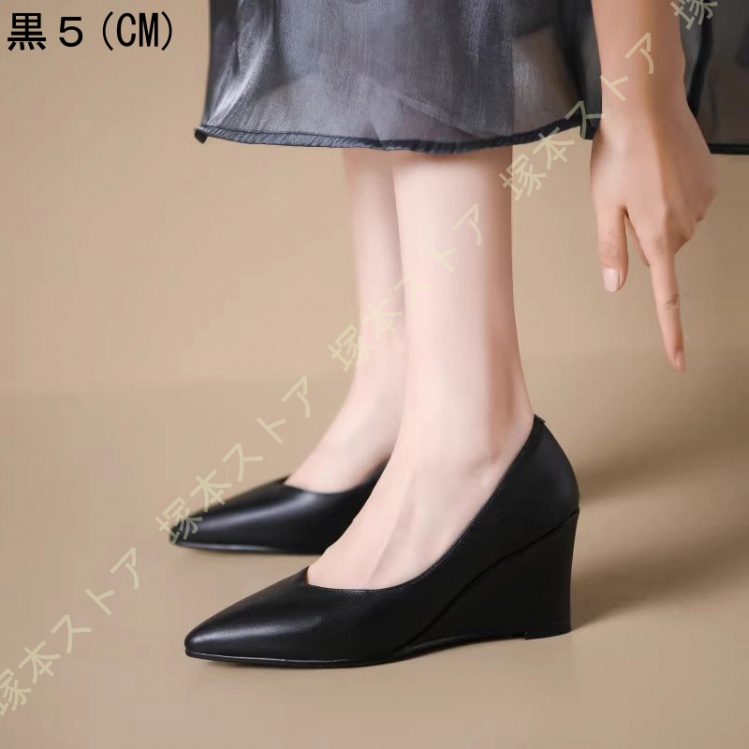 GUCCI ハイヒール パンプス 黒 スエード コルクウェッジヒール GUCCI ハイヒール パンプス 黒 スエード コルクウェッジヒール