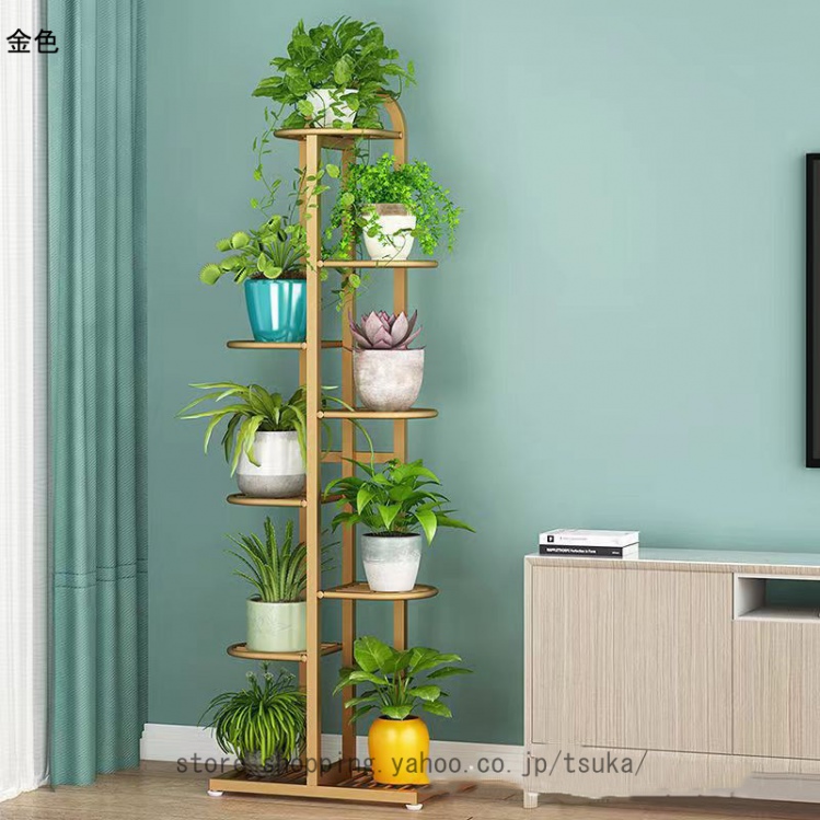 フラワースタンド ガーデンスタンド おしゃれ フラワーラックガーデンラックコーナー フラワーラック 鉄製植物スタンド 屋内屋外 金属ディスプレイスタンド_3