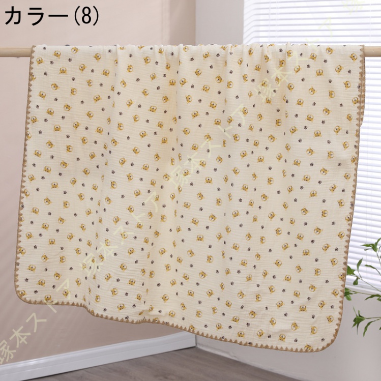 六花清春　ブランケット ガーゼケット 六重織り ブランケット いちご柄 おくるみ