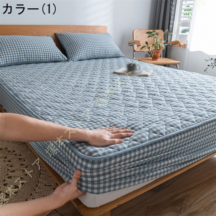 毛玉にならない ボックスシーツ 敷きパッド 一体型 セミダブル