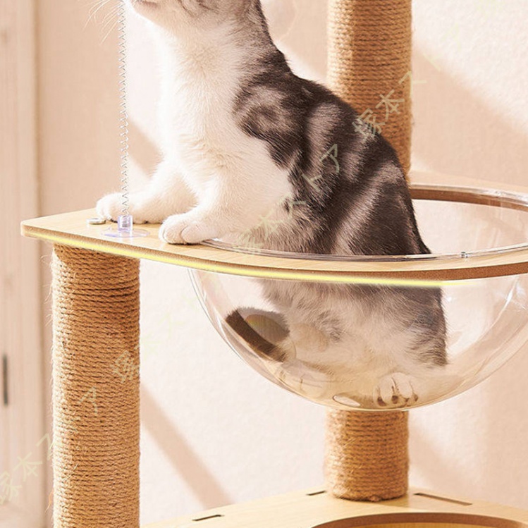 【M3218-136-100】キャットタワー 多機能 豪華な猫タワー おしゃれ キャットタワー スリム 据え置き 多頭飼い 猫タワー 猫ハウス 爪研ぎ