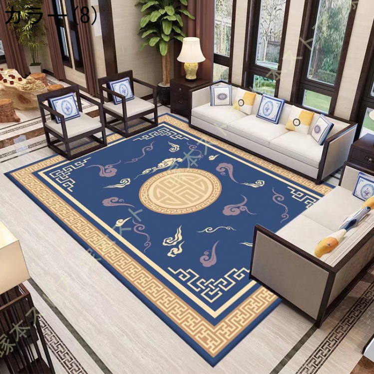 玄関マット　花柄刺繍ネイビーブルー　ラグ 玄関マット 花柄刺繍ネイビーブルー ラグ 玄関マット ブルー」の