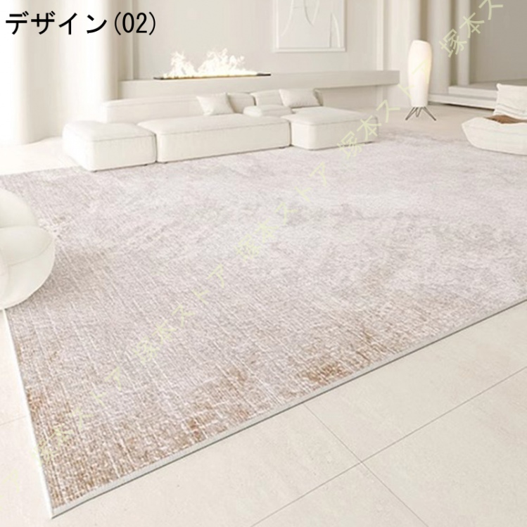 厚手ラグ 長方形 大判 冬用 こたつマット ラグマット 抽象的 抗菌防臭 防ダニ 滑り止め付き あったか 3畳 2畳 ふわっと手触り 床暖房対応_2